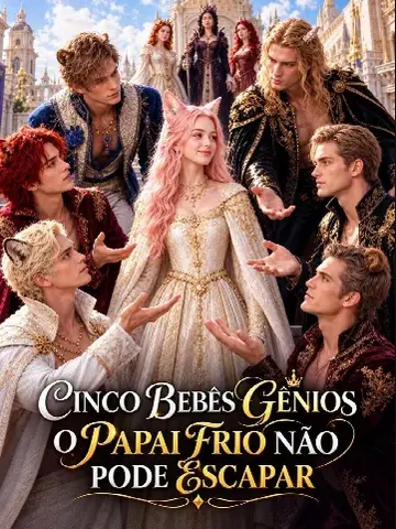 Capa de Cinco Bebês Gênios, o Papai Frio Não Pode Escapar