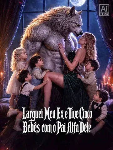 Capa de Larguei Meu Ex e Tive Cinco Bebês com o Pai Alfa Dele