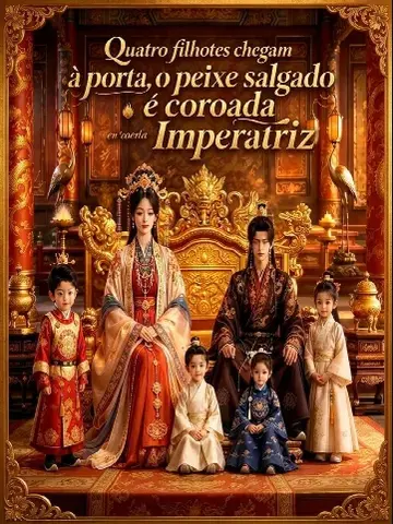 Capa de Quatro Filhotes Chegam à Porta, o Peixe Salgado É Coroada Imperatriz