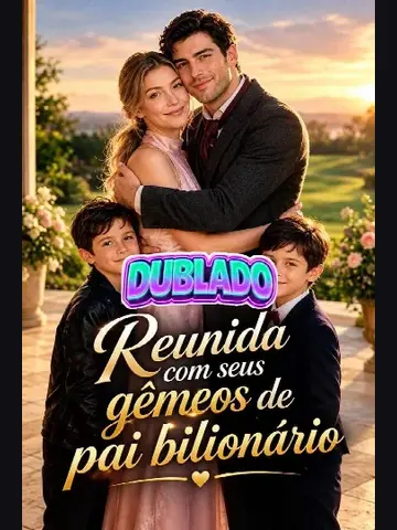 Capa de Reunida com Seus Gêmeos de Pai Bilionário